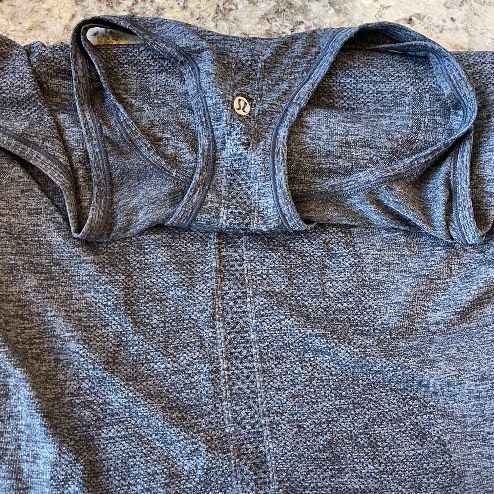 Lululemon swiftly racer back tank dark gray